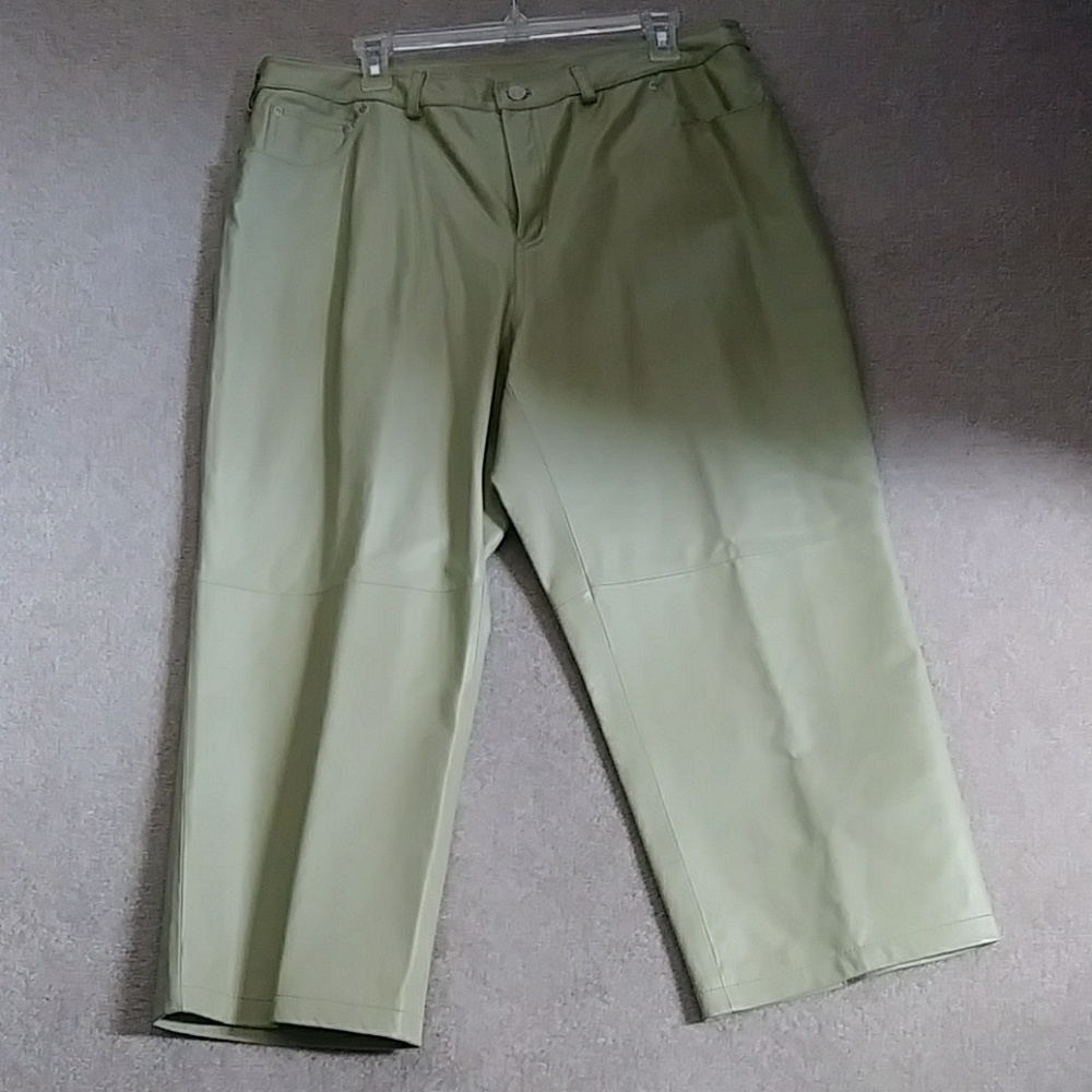 Leather capris